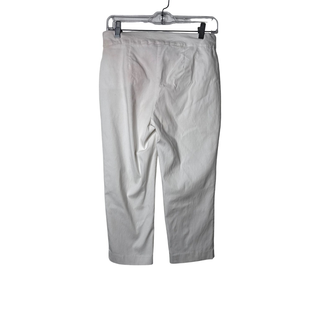 Chico's Capri Pants Womens 00 XS White Pull On Stretch Cropped Trousers - Picture 2 of 5
